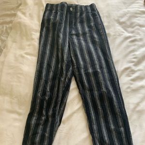 Pinstriped pants